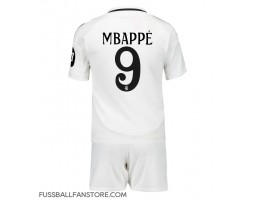 Real Madrid Kylian Mbappe #9 Replik Heimtrikot Kinder 2024-25 Kurzarm (+ Kurze Hosen)
